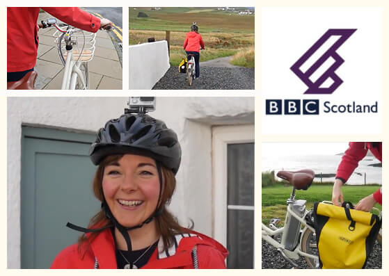 BBC Radio's Claire White commutes on her VOLT Kensington e-bike to her Shetland office