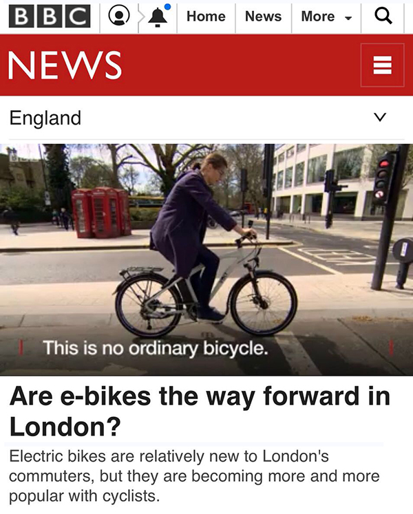 BBC News features the VOLT Pulse e-bike