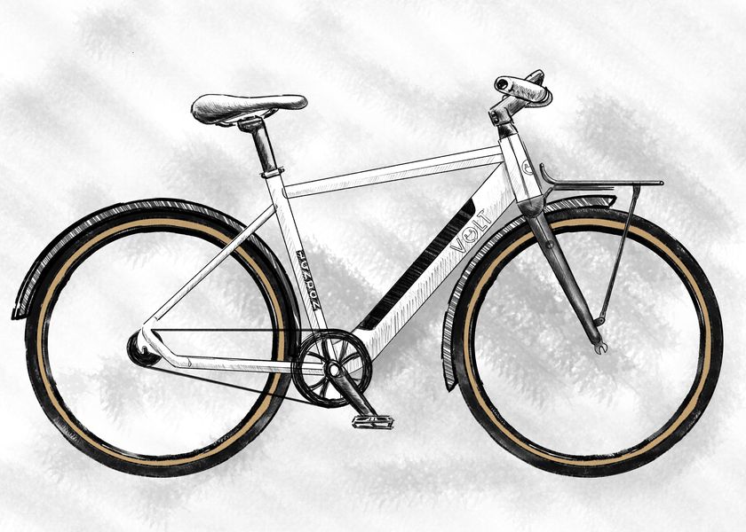 Volt London E-bike Design featuring built-in battery technology